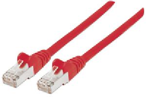 Intellinet Network Patch Cable - Cat6 - 1m - Red - Copper - S/FTP - LSOH / LSZH - PVC - RJ45 - Gold Plated Contacts - Snagless - Booted - Lifetime Warranty - Polybag - 1 m - Cat6 - S/FTP (S-STP) - RJ-45 - RJ-45
